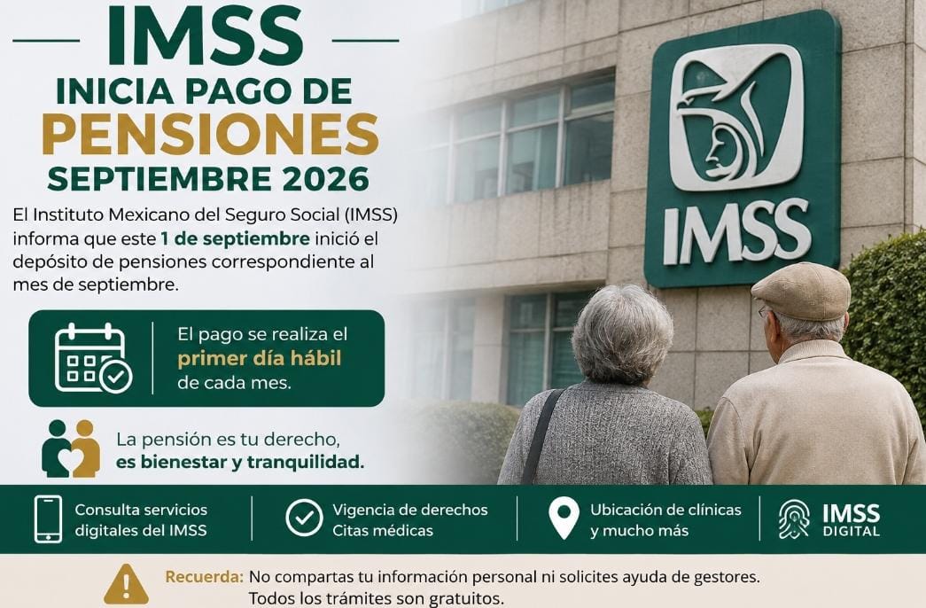 Este martes comenzó la dispersión de la pensión correspondiente al mes de septiembre para las personas pensionadas .